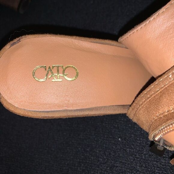 Cato fringe open toe bootie size 10 - Picture 6 of 7